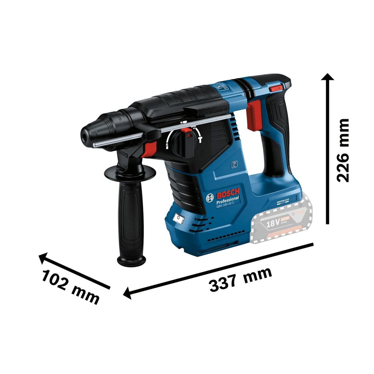 Reikävasara BOSCH Professional GBH 24 C